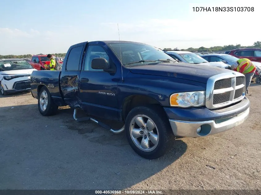 2003 Dodge Ram 1500 Slt/Laramie/St VIN: 1D7HA18N33S103708 Lot: 40536968