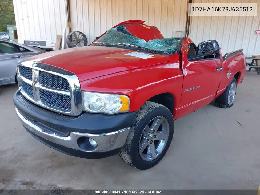 1D7HA16K73J635512 2003 Dodge Ram 1500 St