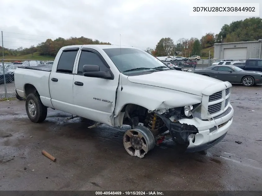 2003 Dodge Ram 2500 Slt/Laramie/St VIN: 3D7KU28CX3G844902 Lot: 40548469