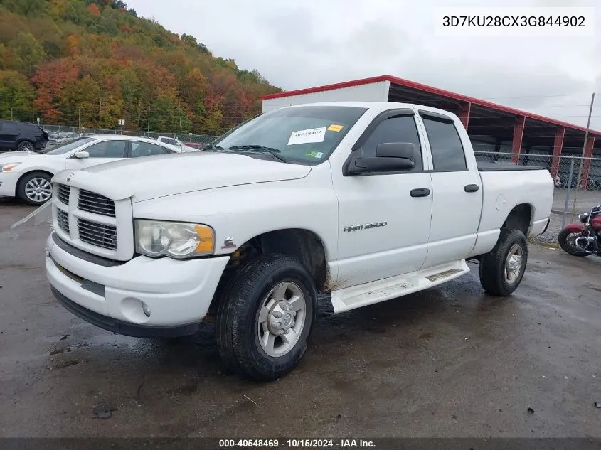 2003 Dodge Ram 2500 Slt/Laramie/St VIN: 3D7KU28CX3G844902 Lot: 40548469