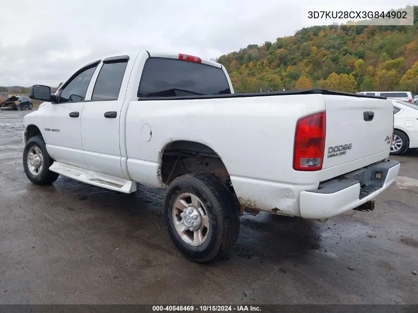 2003 Dodge Ram 2500 Slt/Laramie/St VIN: 3D7KU28CX3G844902 Lot: 40548469