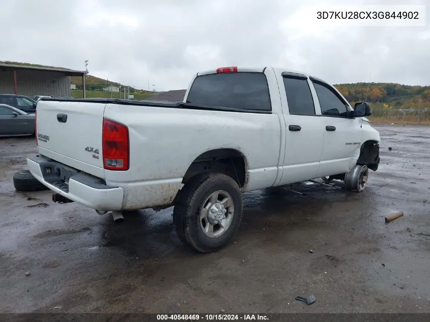 2003 Dodge Ram 2500 Slt/Laramie/St VIN: 3D7KU28CX3G844902 Lot: 40548469