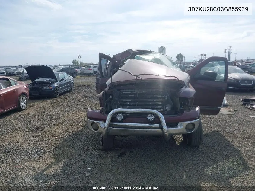 2003 Dodge Ram 2500 St/Slt VIN: 3D7KU28C03G855939 Lot: 40553733