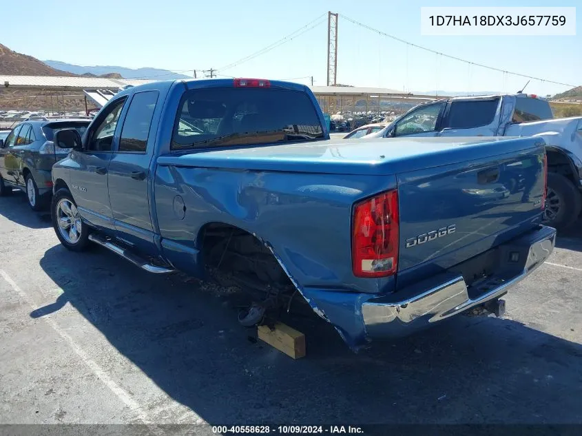 2003 Dodge Ram 1500 Slt/Laramie/St VIN: 1D7HA18DX3J657759 Lot: 40558628