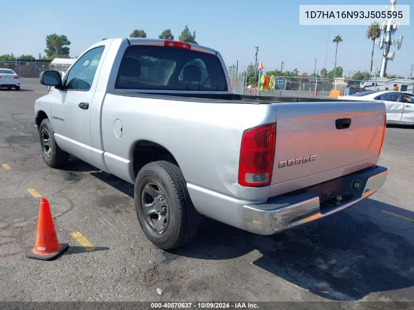 2003 Dodge Ram 1500 Slt/Laramie/St VIN: 1D7HA16N93J505595 Lot: 40570637