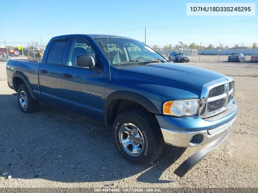 2003 Dodge Ram 1500 Slt/Laramie/St VIN: 1D7HU18D33S245295 Lot: 40574059