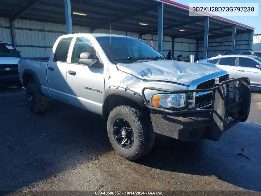 2003 Dodge Ram 2500 Slt/Laramie/St VIN: 3D7KU28D73G797238 Lot: 40586357