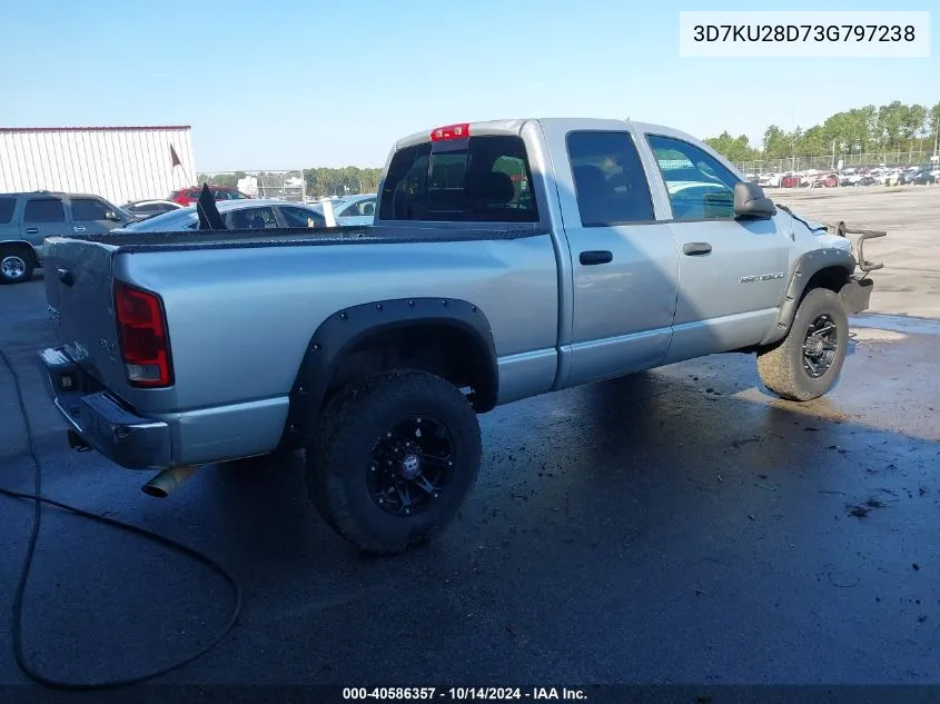 2003 Dodge Ram 2500 Slt/Laramie/St VIN: 3D7KU28D73G797238 Lot: 40586357