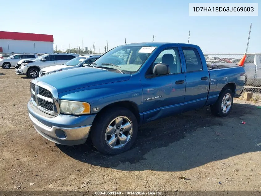 2003 Dodge Ram 1500 Slt/Laramie/St VIN: 1D7HA18D63J669603 Lot: 40591140