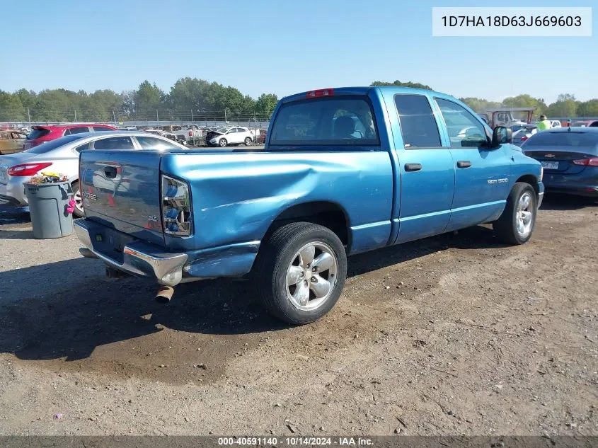 2003 Dodge Ram 1500 Slt/Laramie/St VIN: 1D7HA18D63J669603 Lot: 40591140