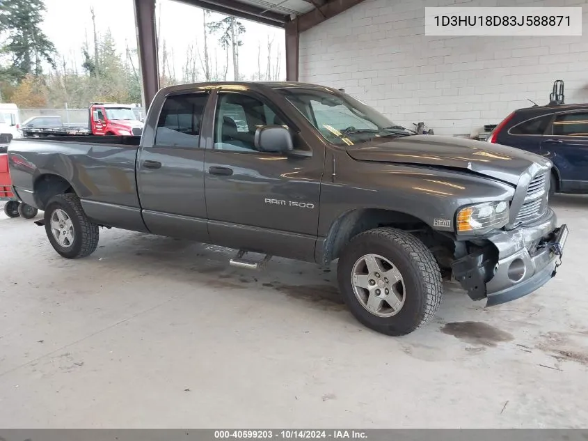 2003 Dodge Ram 1500 Slt/Laramie/St VIN: 1D3HU18D83J588871 Lot: 40599203