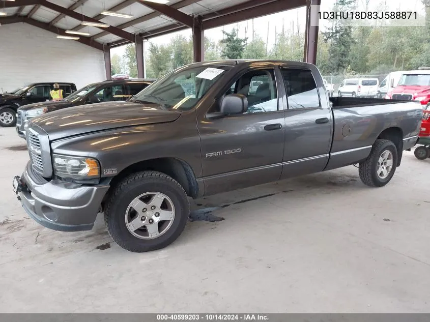 2003 Dodge Ram 1500 Slt/Laramie/St VIN: 1D3HU18D83J588871 Lot: 40599203