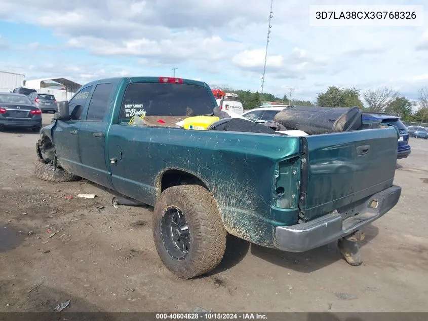 2003 Dodge Ram 3500 Slt/Laramie/St VIN: 3D7LA38CX3G768326 Lot: 40604628