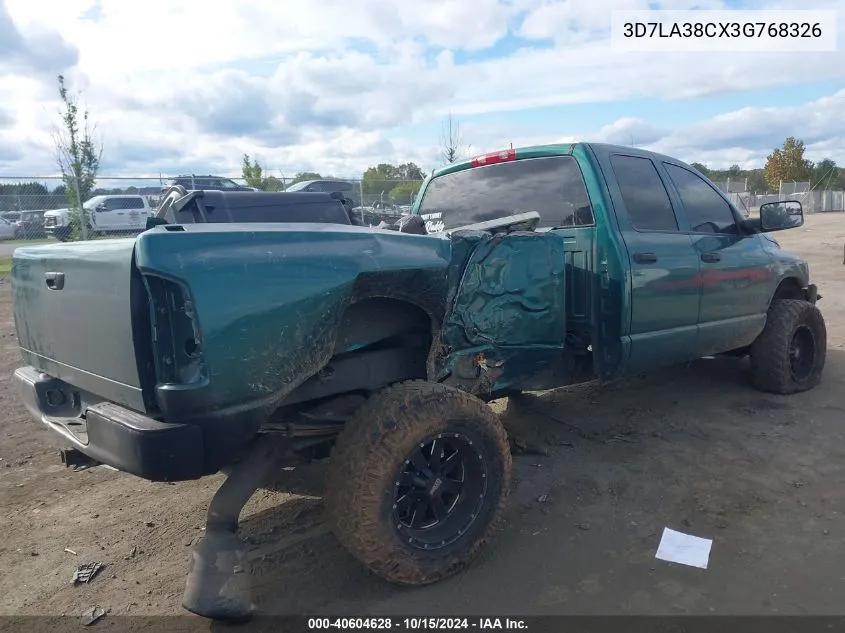 2003 Dodge Ram 3500 Slt/Laramie/St VIN: 3D7LA38CX3G768326 Lot: 40604628