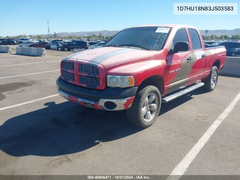 2003 Dodge Ram 1500 Slt/Laramie/St VIN: 1D7HU18N83J503583 Lot: 40606471