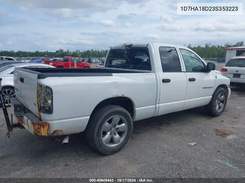 2003 Dodge Ram 1500 St/Slt VIN: 1D7HA18D23S353223 Lot: 40609443