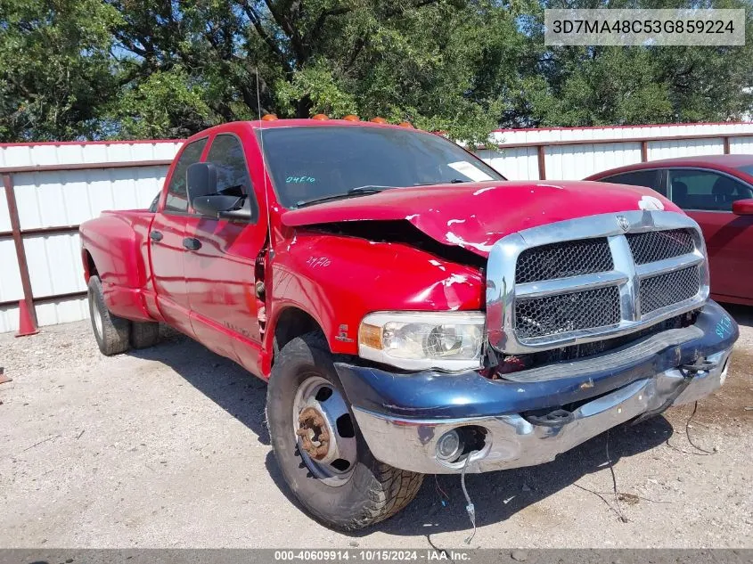 2003 Dodge Ram 3500 Slt/Laramie/St VIN: 3D7MA48C53G859224 Lot: 40609914