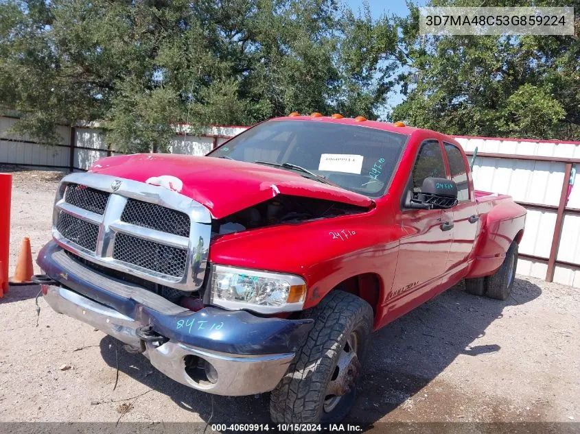 2003 Dodge Ram 3500 Slt/Laramie/St VIN: 3D7MA48C53G859224 Lot: 40609914