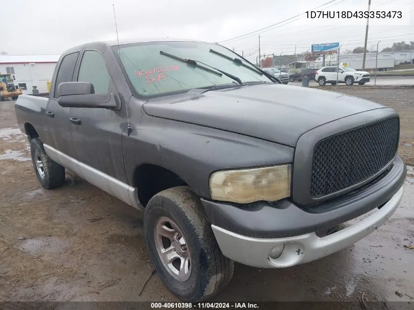 2003 Dodge Ram 1500 Slt/Laramie/St VIN: 1D7HU18D43S353473 Lot: 40610398