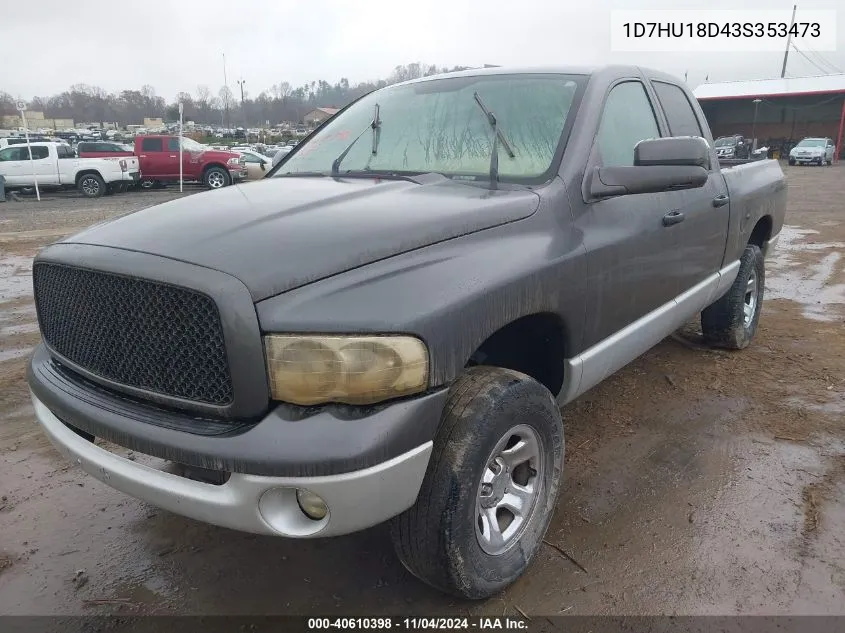 2003 Dodge Ram 1500 Slt/Laramie/St VIN: 1D7HU18D43S353473 Lot: 40610398