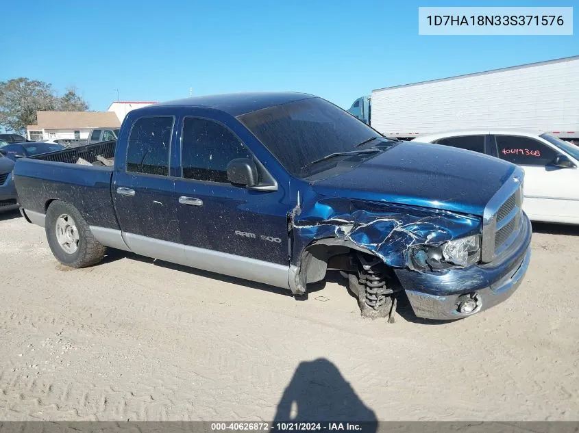 2003 Dodge Ram 1500 St/Slt VIN: 1D7HA18N33S371576 Lot: 40626872