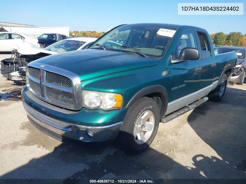 1D7HA18D43S224402 2003 Dodge Ram 1500 Slt/Laramie/St