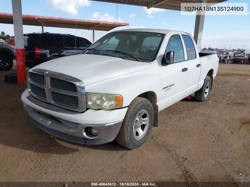 2003 Dodge Ram 1500 Slt/Laramie/St VIN: 1D7HA18N13S124900 Lot: 40643612