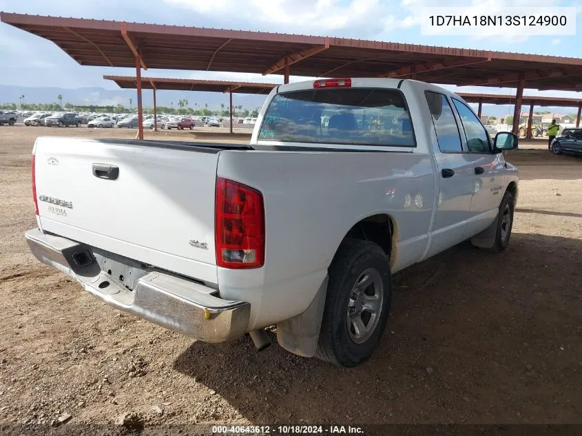 2003 Dodge Ram 1500 Slt/Laramie/St VIN: 1D7HA18N13S124900 Lot: 40643612