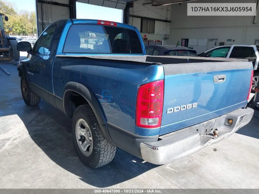 1D7HA16KX3J605954 2003 Dodge Ram 1500 St