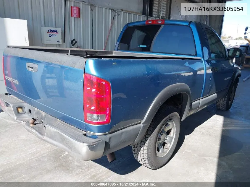 1D7HA16KX3J605954 2003 Dodge Ram 1500 St