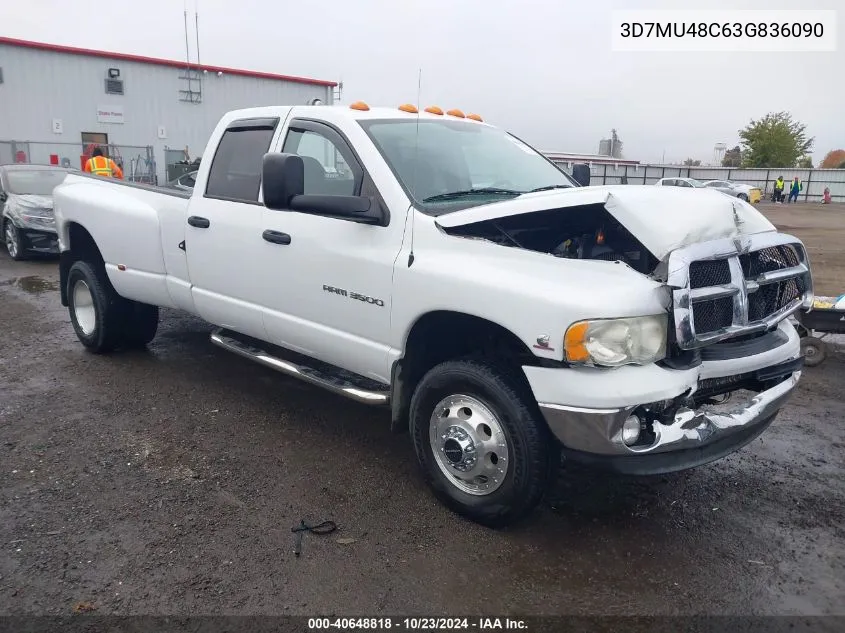 2003 Dodge Ram 3500 Slt/Laramie/St VIN: 3D7MU48C63G836090 Lot: 40648818