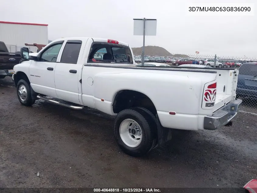 2003 Dodge Ram 3500 Slt/Laramie/St VIN: 3D7MU48C63G836090 Lot: 40648818