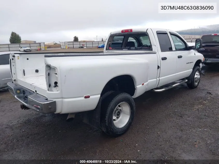 2003 Dodge Ram 3500 Slt/Laramie/St VIN: 3D7MU48C63G836090 Lot: 40648818