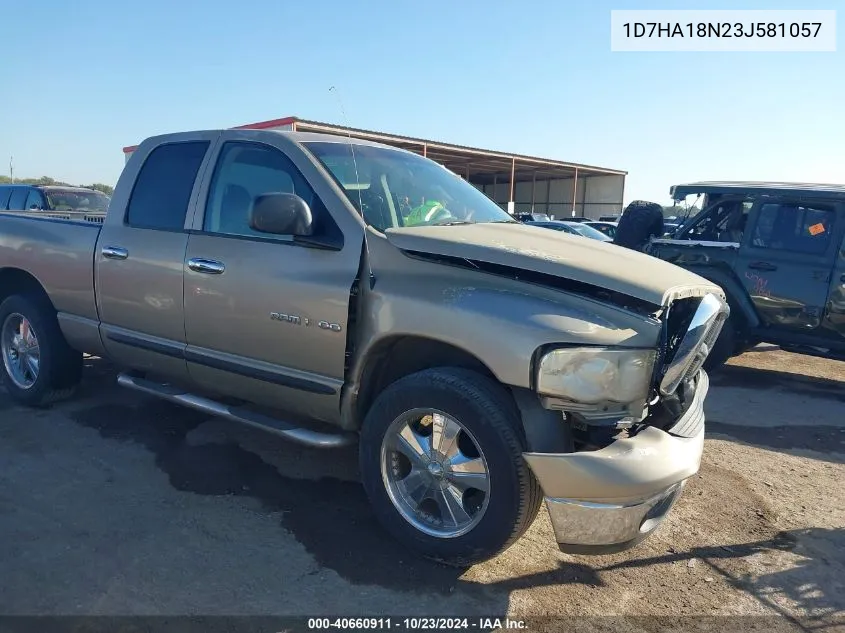 2003 Dodge Ram 1500 Slt/Laramie/St VIN: 1D7HA18N23J581057 Lot: 40660911