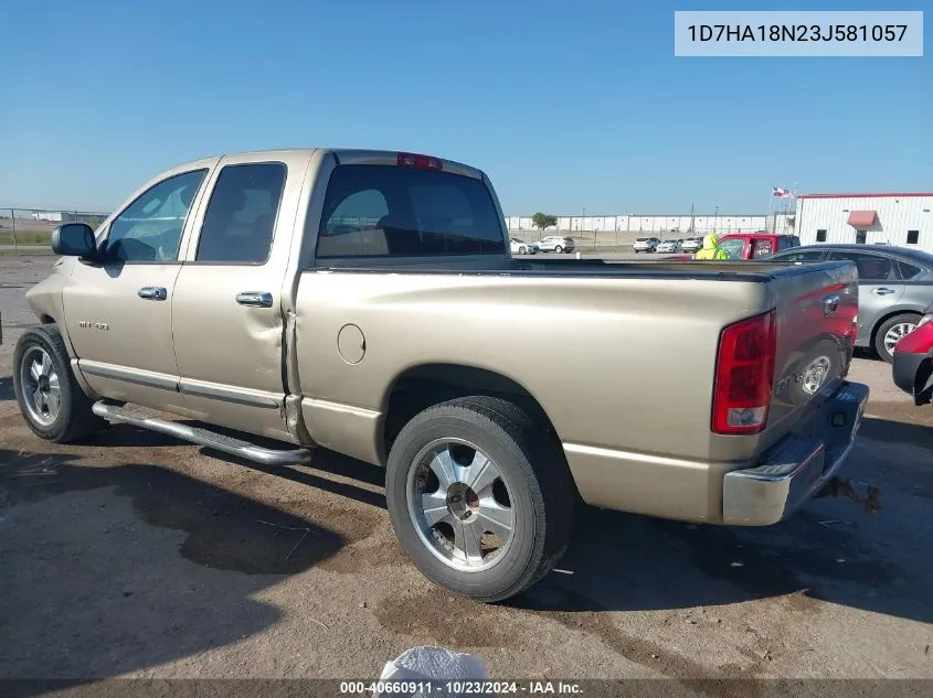 2003 Dodge Ram 1500 Slt/Laramie/St VIN: 1D7HA18N23J581057 Lot: 40660911