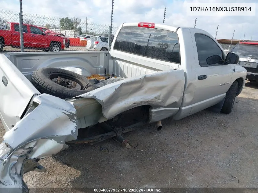 2003 Dodge Ram 1500 Slt/Laramie/St VIN: 1D7HA16NX3J538914 Lot: 40677932