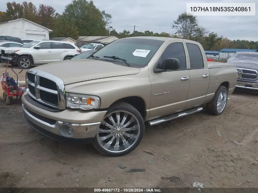 2003 Dodge Ram 1500 Slt/Laramie/St VIN: 1D7HA18N53S240861 Lot: 40687172