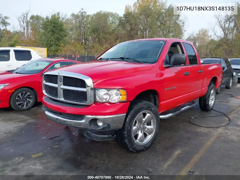 2003 Dodge Ram 1500 Slt/Laramie/St VIN: 1D7HU18NX3S148135 Lot: 40707880