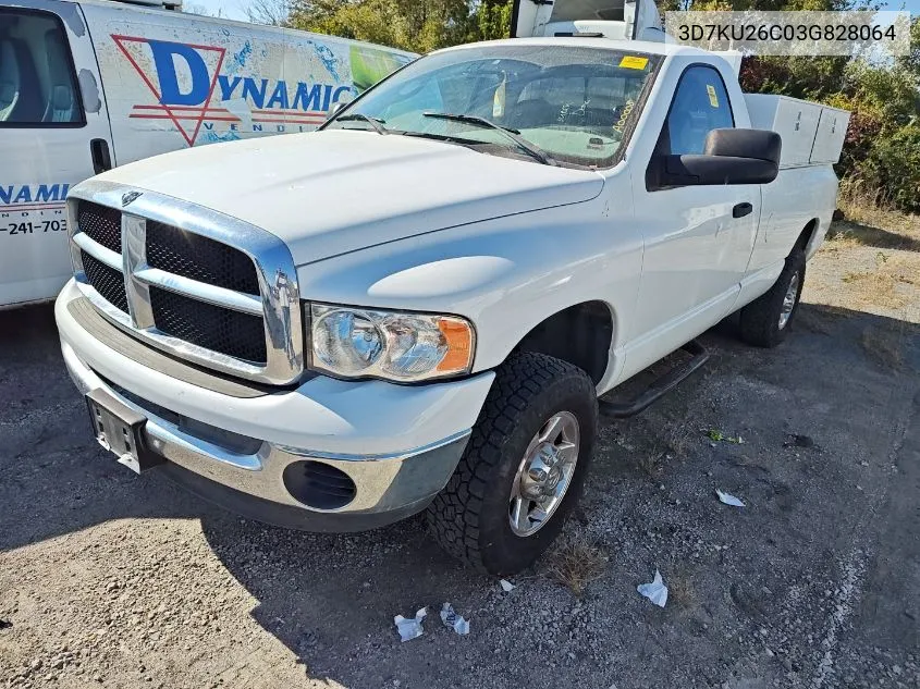 2003 Dodge Ram 2500 St/Slt VIN: 3D7KU26C03G828064 Lot: 40714032