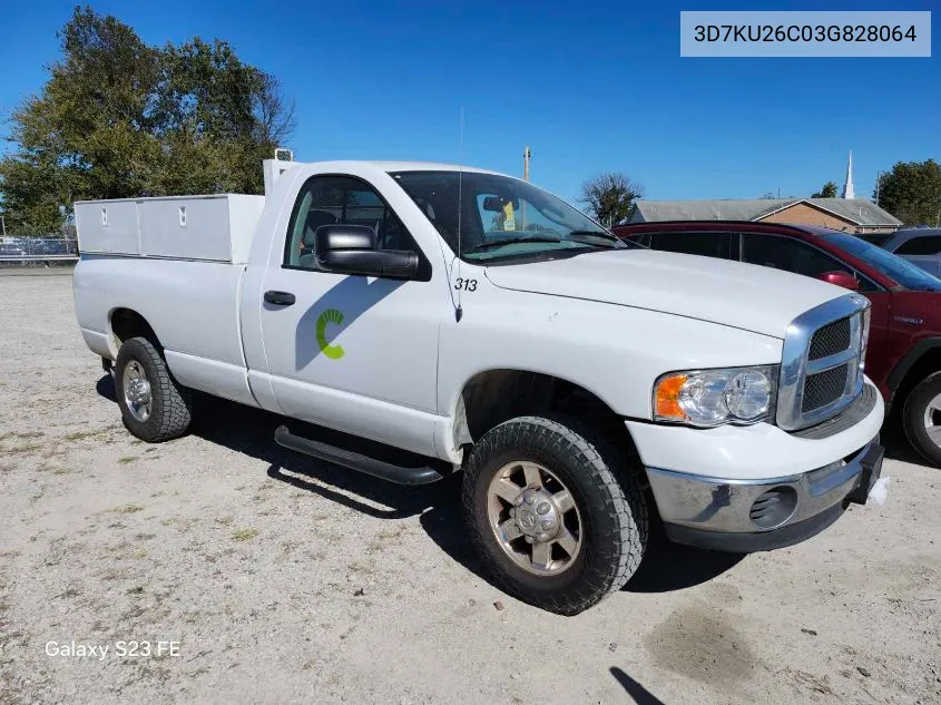 2003 Dodge Ram 2500 St/Slt VIN: 3D7KU26C03G828064 Lot: 40714032