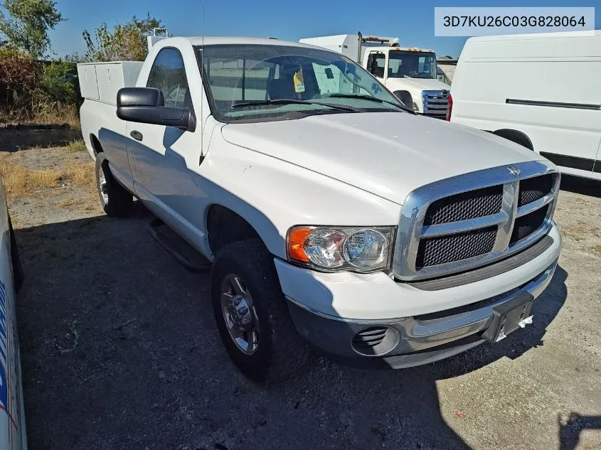 2003 Dodge Ram 2500 St/Slt VIN: 3D7KU26C03G828064 Lot: 40714032