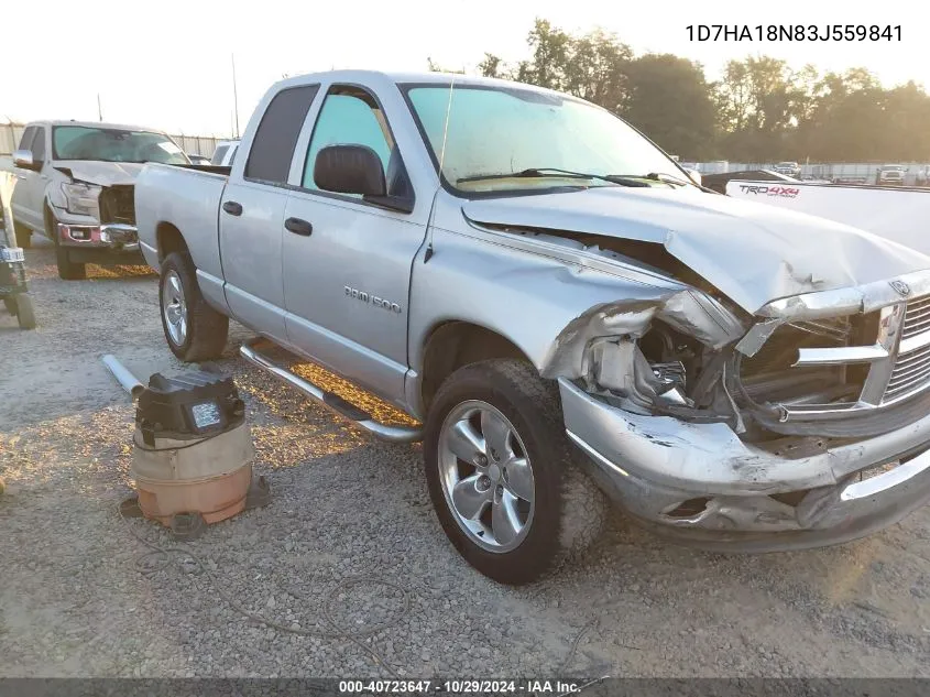 2003 Dodge Ram 1500 Slt/Laramie/St VIN: 1D7HA18N83J559841 Lot: 40723647