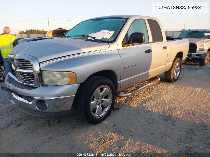 2003 Dodge Ram 1500 Slt/Laramie/St VIN: 1D7HA18N83J559841 Lot: 40723647