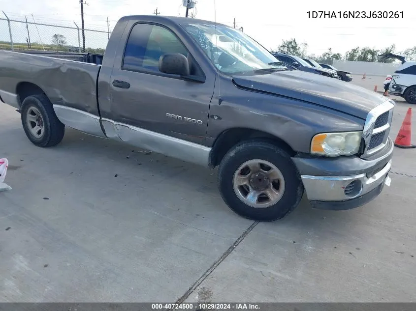 2003 Dodge Ram 1500 Slt/Laramie/St VIN: 1D7HA16N23J630261 Lot: 40724500