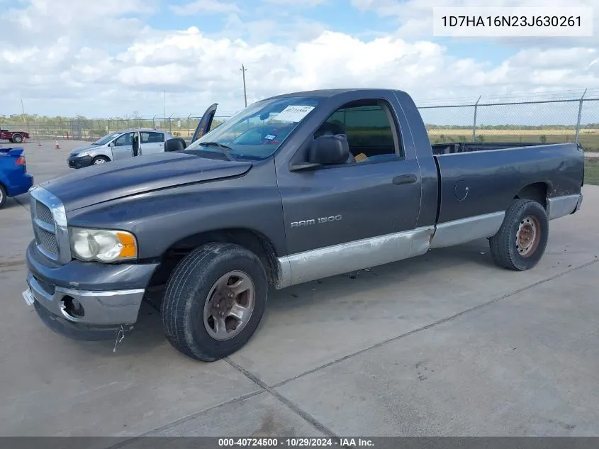 2003 Dodge Ram 1500 Slt/Laramie/St VIN: 1D7HA16N23J630261 Lot: 40724500