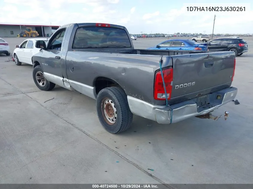 2003 Dodge Ram 1500 Slt/Laramie/St VIN: 1D7HA16N23J630261 Lot: 40724500