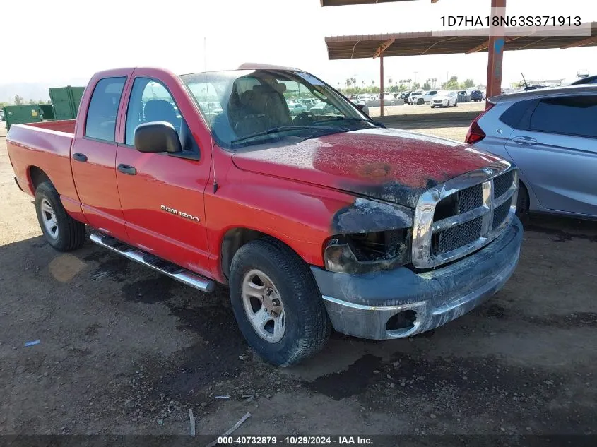 2003 Dodge Ram 1500 Slt/Laramie/St VIN: 1D7HA18N63S371913 Lot: 40732879