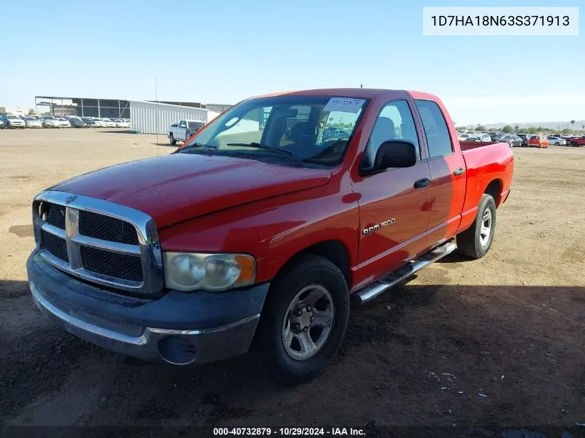 2003 Dodge Ram 1500 Slt/Laramie/St VIN: 1D7HA18N63S371913 Lot: 40732879