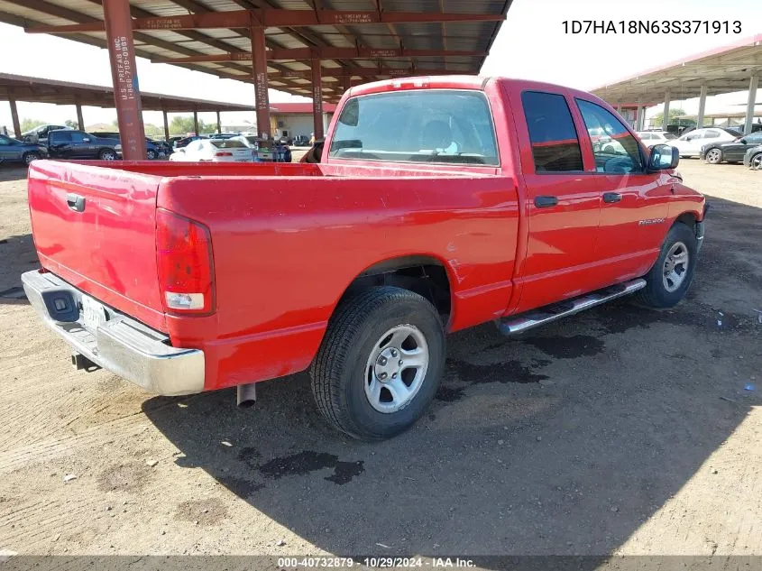 2003 Dodge Ram 1500 Slt/Laramie/St VIN: 1D7HA18N63S371913 Lot: 40732879