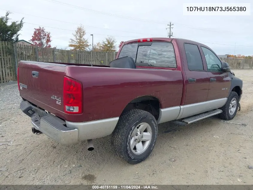 2003 Dodge Ram 1500 Slt/Laramie/St VIN: 1D7HU18N73J565380 Lot: 40751159